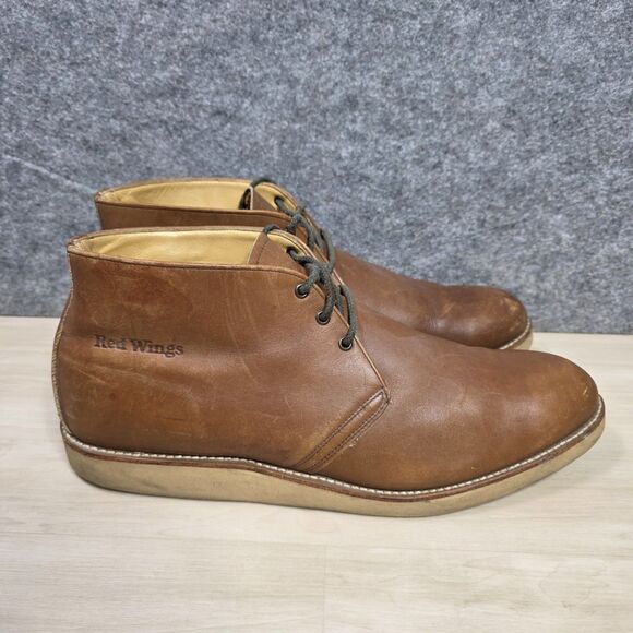 Red Wing Men's 595 Traction Tread Chukka Soft Toe Boot Brown Size 15 - Picture 1 of 12